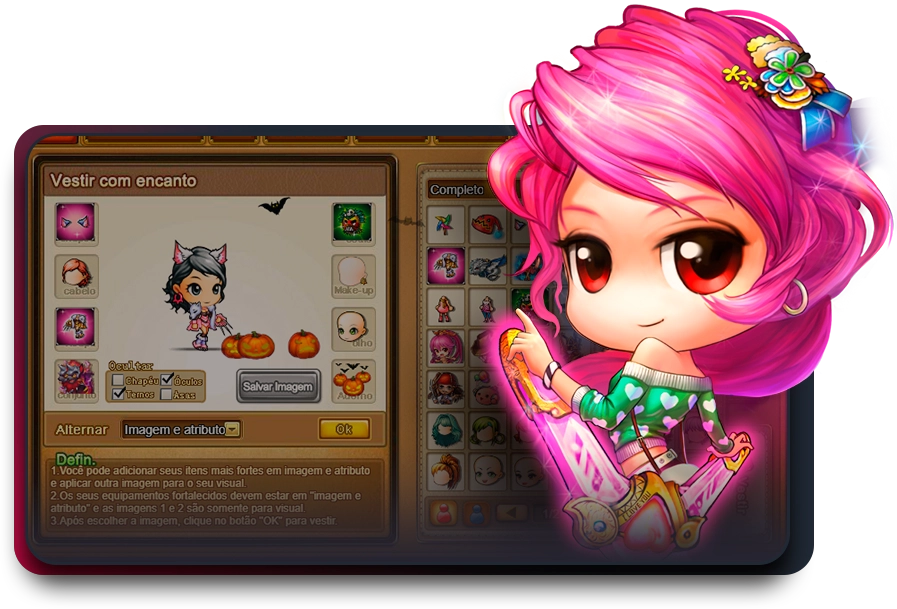 Jogadora no sistema de vestimenta no XTank Global.